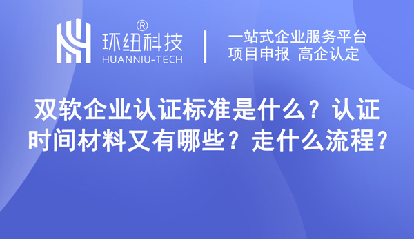 雙軟企業認證標準是什么