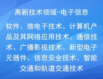 國家重點支持的高新（電子信息）技術領域有哪些？