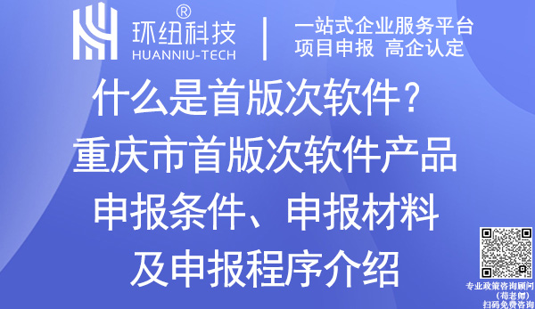 重慶首版次軟件申報