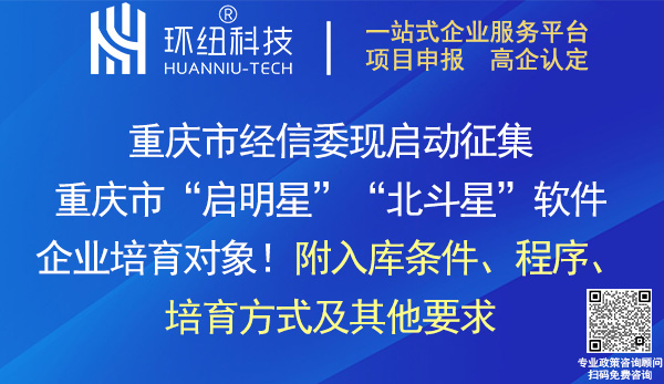 重慶市啟明星北斗星軟件企業培育入庫申報