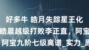 好多牛 皓月失踪星王化铠没了？龙皓晨越级打败李正直，阿宝九阶七级离谱_实力_原著_战力